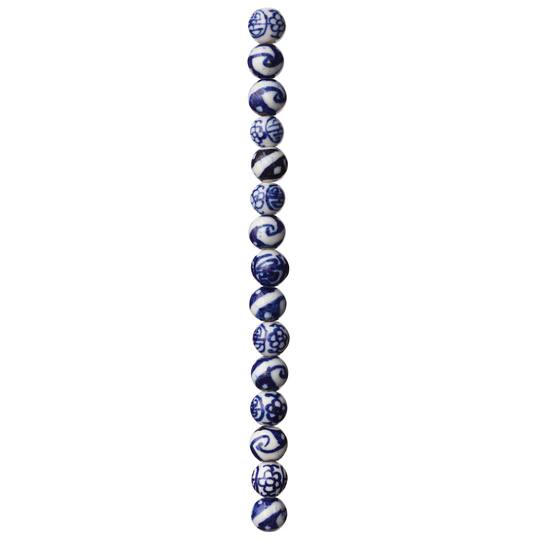 12 Pack: Sapphire Mix Ceramic Round Beads, 8mm by Bead Landing™